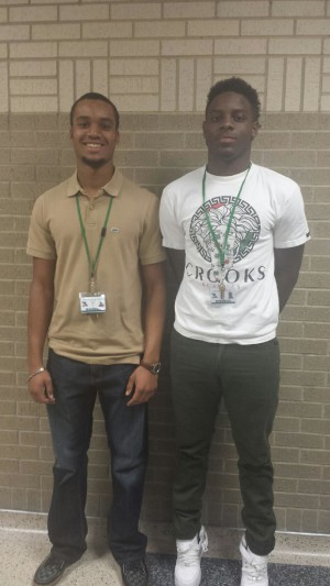 From left, Lake Ridge seniors Blair Orr (wide reciever) and Tyshawn Suddoth (safety) stand tall, Nov. 2, 2015.