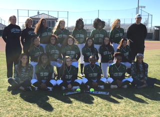 LR Varsity Softball team poses for team picture