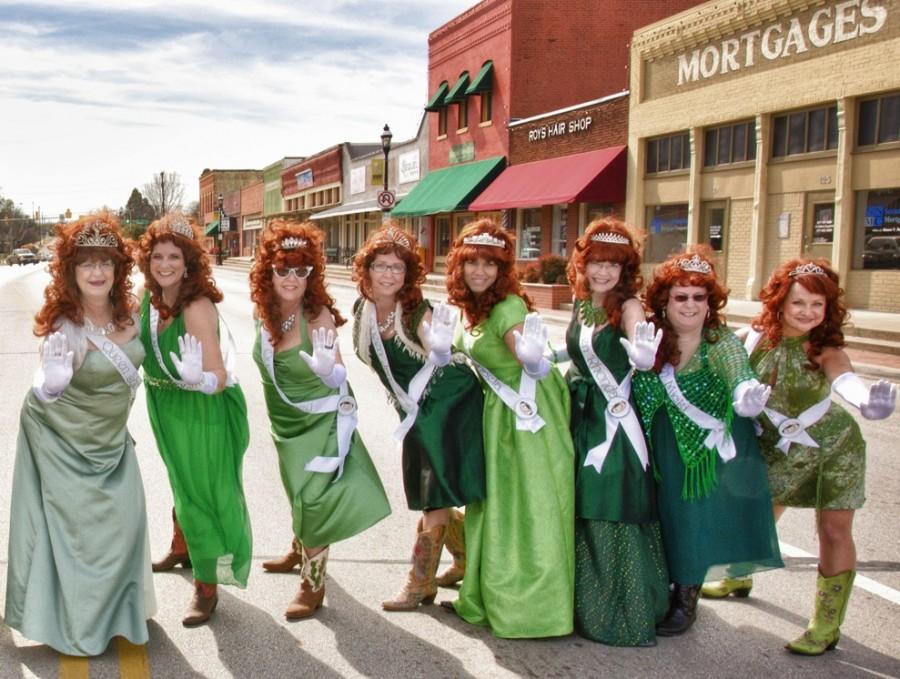 The Pickle Queens pose during the 2015 Pickle Parade