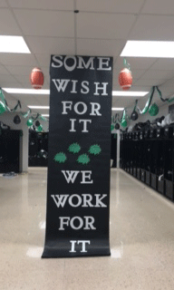 The varsity locker room was all festive and spirited before the game against Prosper a couple weeks ago thanks to our football moms. 