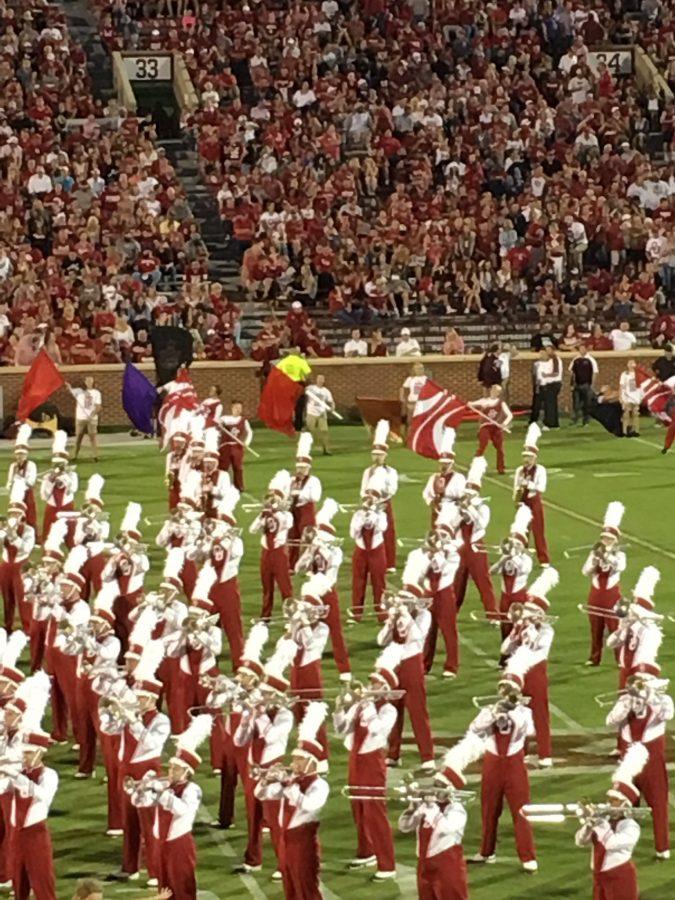 The Pride of OU performing at halftime