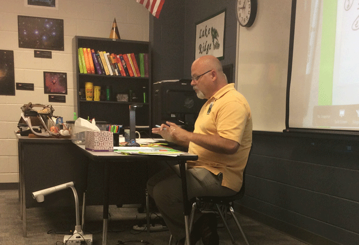 Mr. Ballauer Teaching his class 