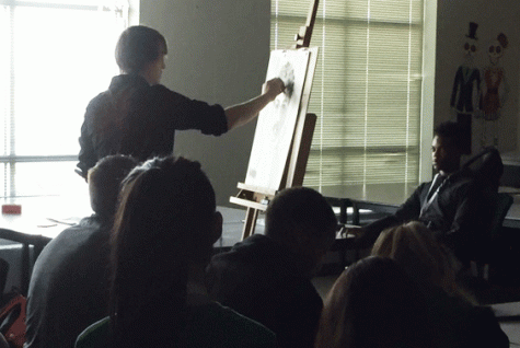 Artist Evan Olsen Visits LRHS Art Class