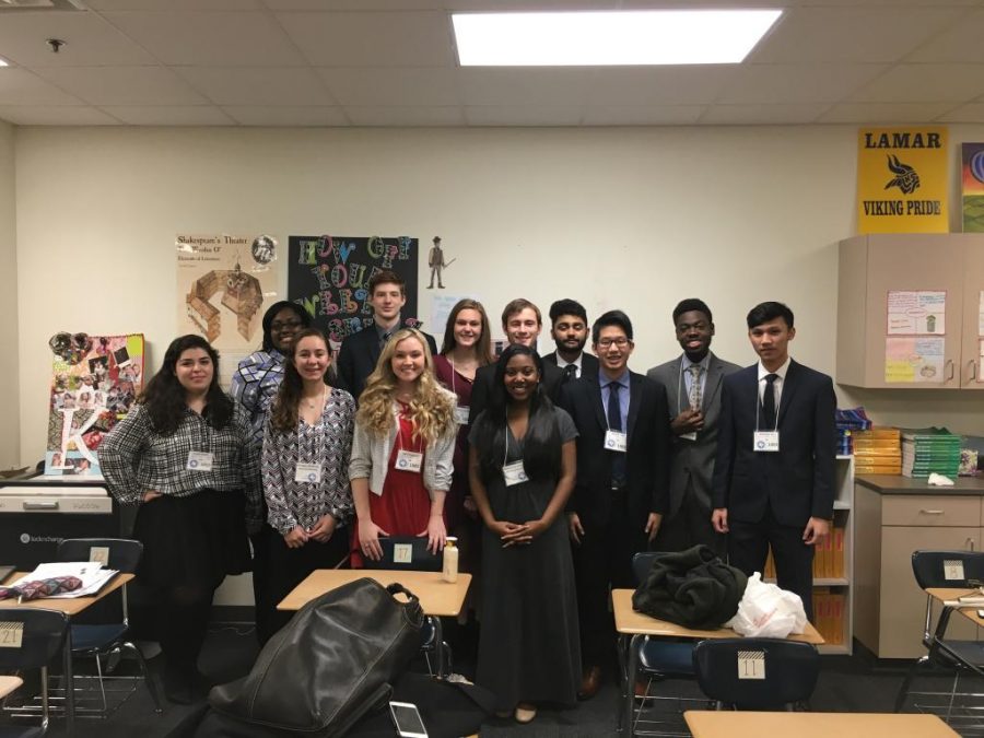 The AcaDec Team after qualifying for state at the region meet