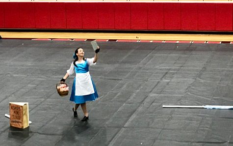 Johnson waits for music to begin routine