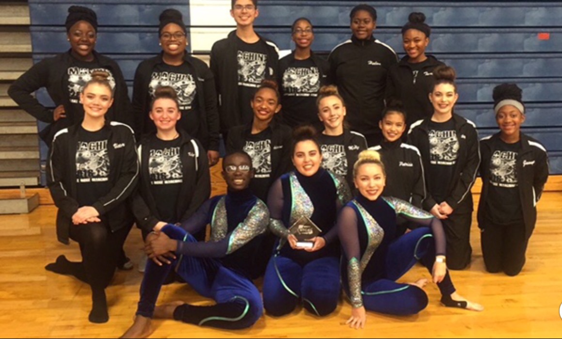 Seniors+Skyler+Goldthwaite+and+Katelyn+Webster+at+a+colorguard+competition.+This+was+a+very+memorable+experience+during+high+school.+