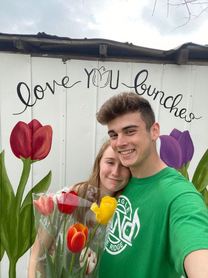 Jakob Conrad and his girlfriend, Kassidy, went to Poston Gardens to pick tulips before the lockdown started. 
